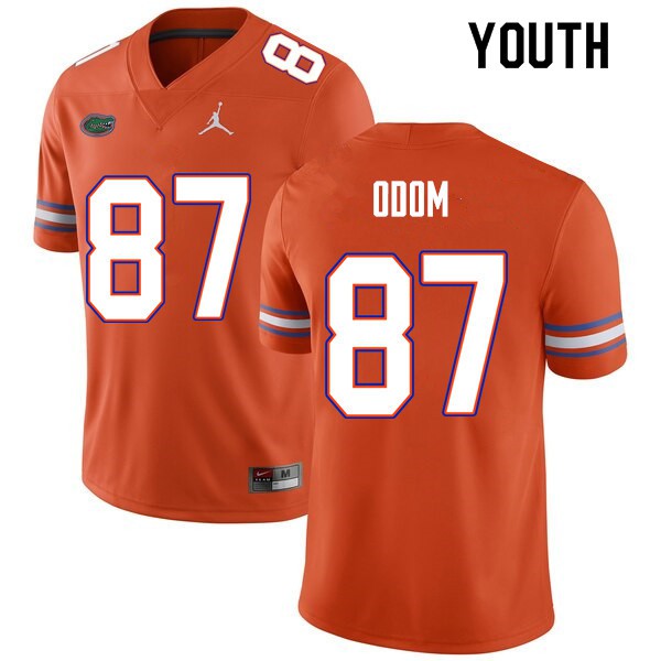 Youth #87 Jonathan Odom Florida Gators College Football Jersey Orange